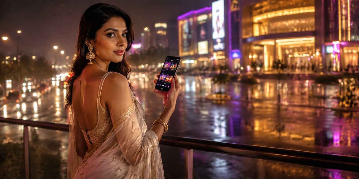 Mobile casino experience showcasing Indian players in Delhi enjoying traditional dress