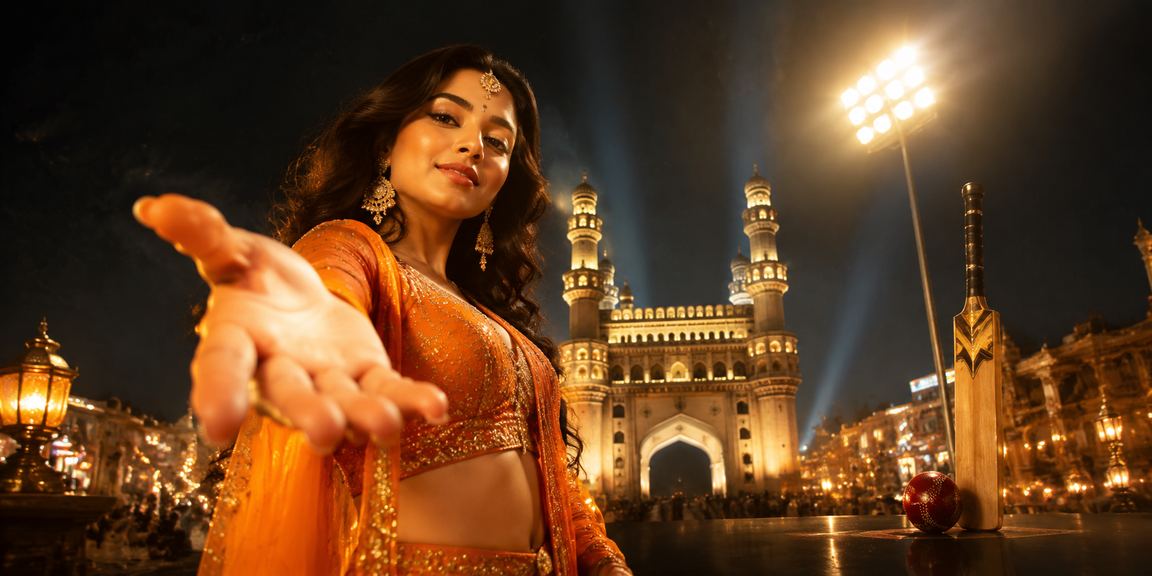 Mobile aviator betting in Hyderabad with Charminar in the background